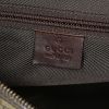 Gucci shoulder bag in grey-beige monogram canvas and brown leather - Detail D3 thumbnail