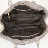 Shopping bag Prada Lux Tote in pelle saffiano grigia - Detail D2 thumbnail