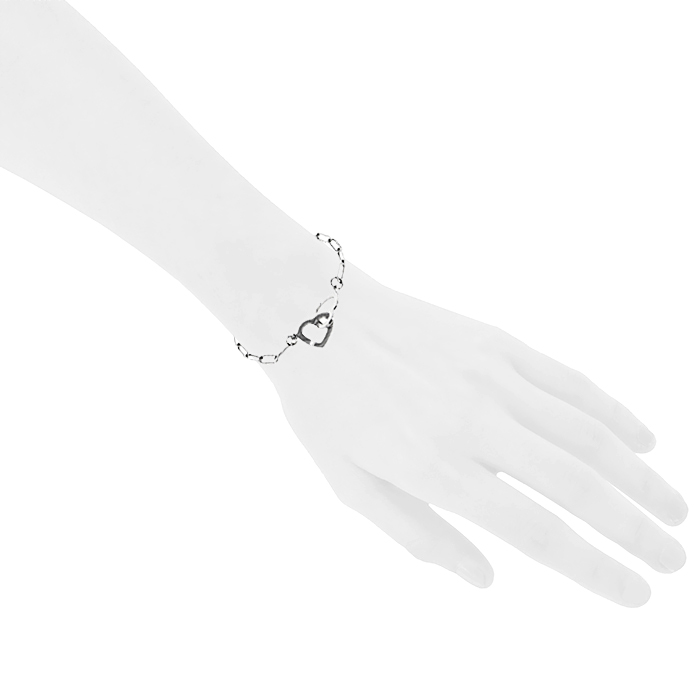 Brazalete Dinh Van Double cœurs R13 en oro blanco - Detail D1