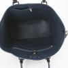 Bolso de mano Louis Vuitton Pernelle en cuero granulado negro y junco azul - Detail D3 thumbnail