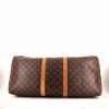 Louis Vuitton Keepall 55 cm travel bag in monogram canvas and natural leather - Detail D4 thumbnail