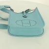 Hermès Mini Evelyne shoulder bag in Bleu Atoll leather taurillon clémence - Detail D4 thumbnail