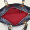 Dior Lady Dior large model handbag in navy blue leather cannage - Detail D3 thumbnail