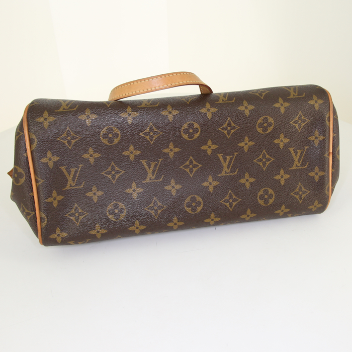 Louis Vuitton Montorgueil handbag in brown monogram canvas and natural leather - Detail D4