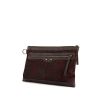 Balenciaga Clip M pouch in burgundy canvas and black leather - 00pp thumbnail