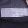 Pochette Balenciaga Clip M in tela bordeaux con motivo e pelle nera - Detail D3 thumbnail