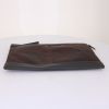 Balenciaga Clip M pouch in burgundy canvas and black leather - Detail D4 thumbnail
