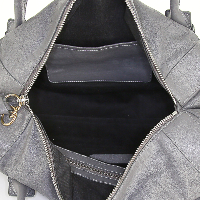 Bolso de mano Chloé en lona gris - Detail D5