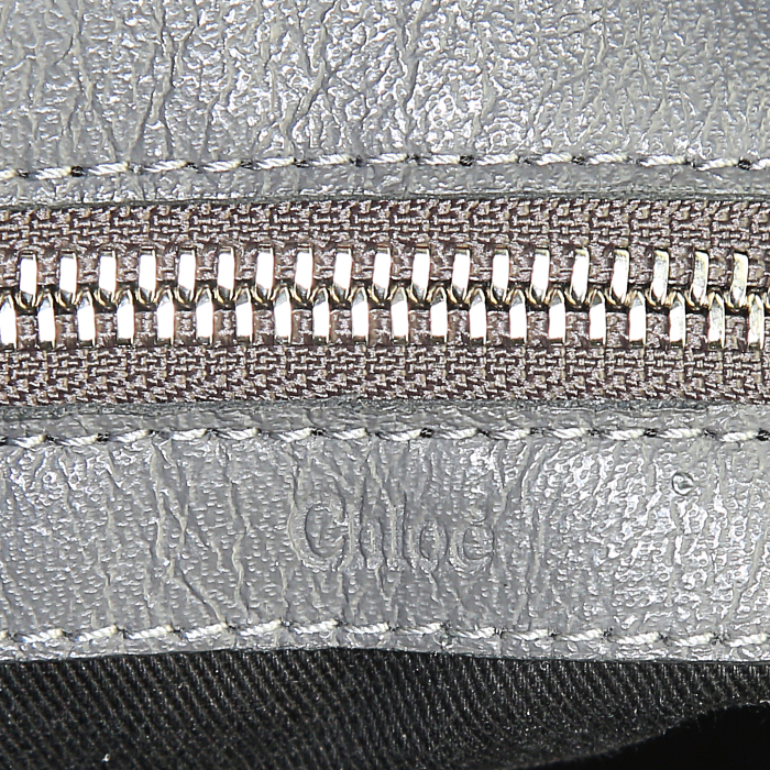 Chloé handbag in grey canvas - Detail D6