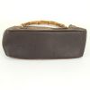 Gucci Bamboo small model handbag in brown suede and brown leather - Detail D4 thumbnail