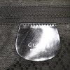 Gucci Bamboo handbag in black canvas and black patent leather - Detail D3 thumbnail
