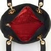 Bolso de mano Dior Lady Dior modelo grande en lona cannage negra - Detail D2 thumbnail
