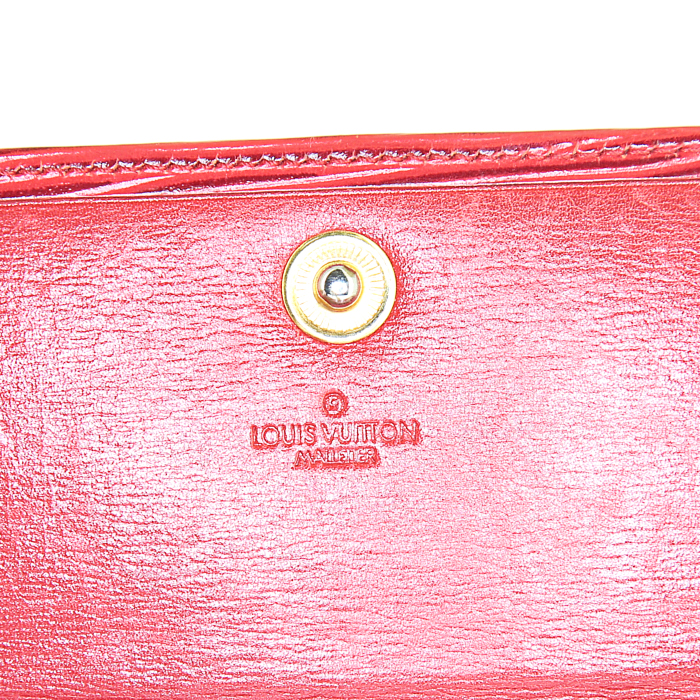 Portafogli Louis Vuitton Sarah in pelle Epi rossa - Detail D3