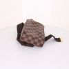 Louis Vuitton Geronimos pouch in damier canvas and brown leather - Detail D4 thumbnail