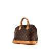 Bolso de mano Louis Vuitton Alma en lona Monogram marrón y cuero natural - 00pp thumbnail
