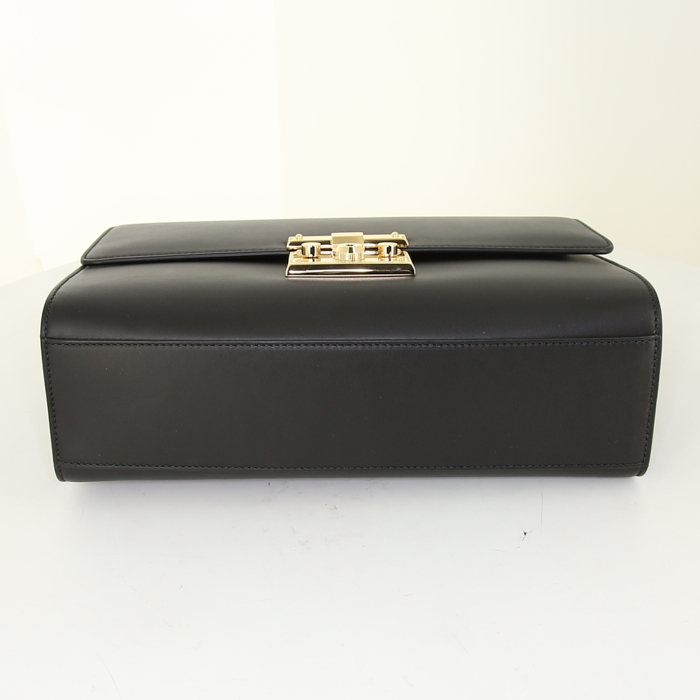 Borsa a spalla Gucci Padlock in pelle nera - Detail D5