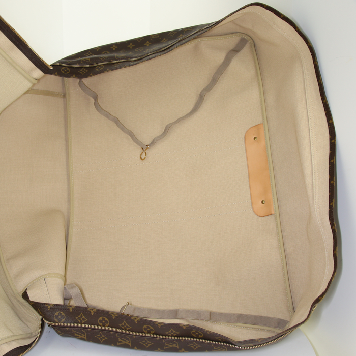 Borsa da viaggio Louis Vuitton Sirius in tela monogram cerata e pelle naturale - Detail D3