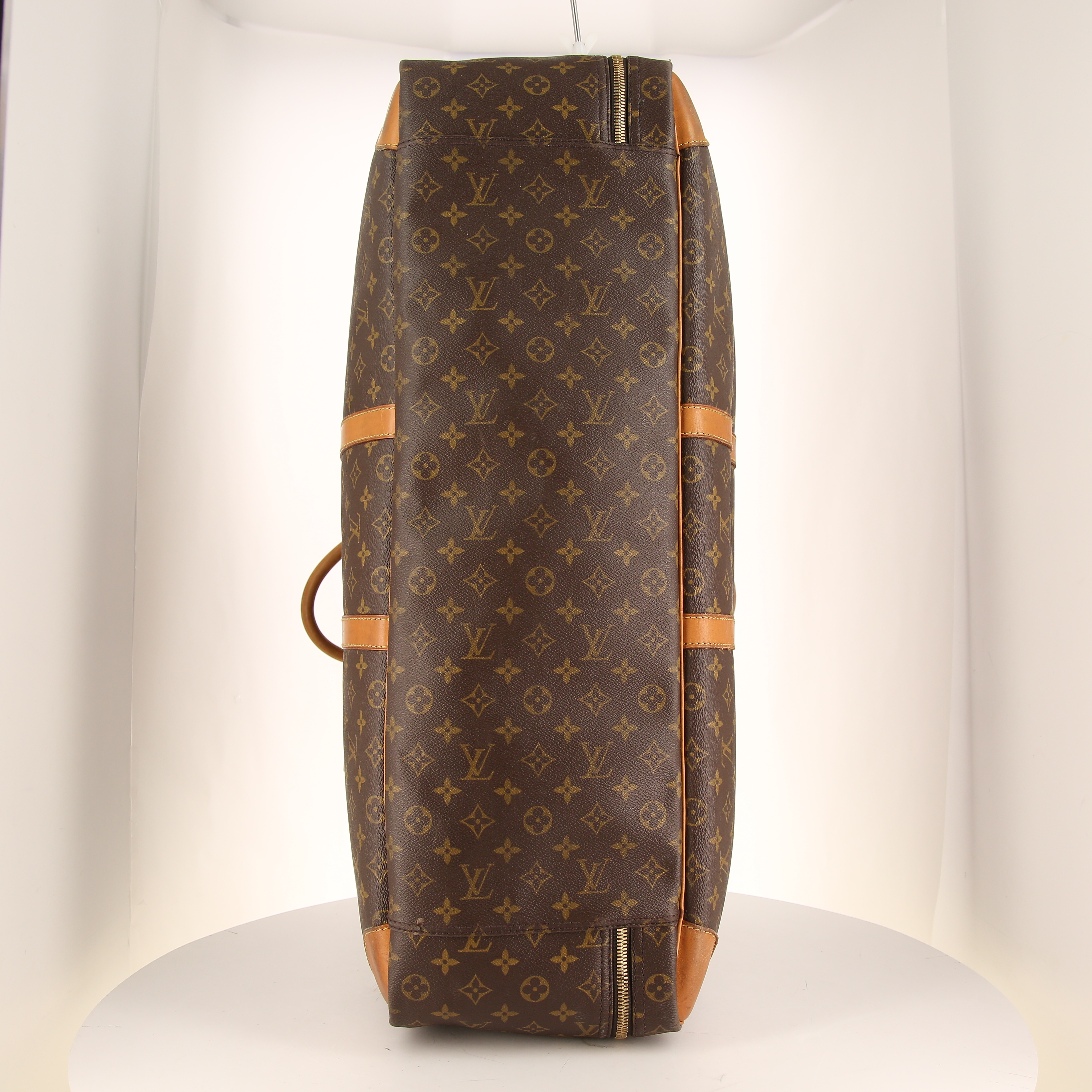 Borsa da viaggio Louis Vuitton Sirius in tela monogram cerata e pelle naturale - Detail D4