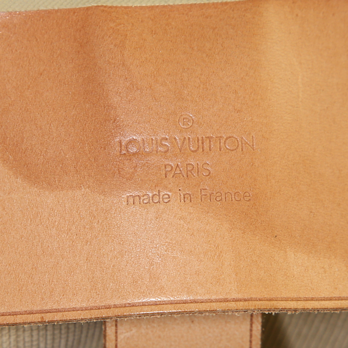 Borsa da viaggio Louis Vuitton Sirius in tela monogram cerata e pelle naturale - Detail D5
