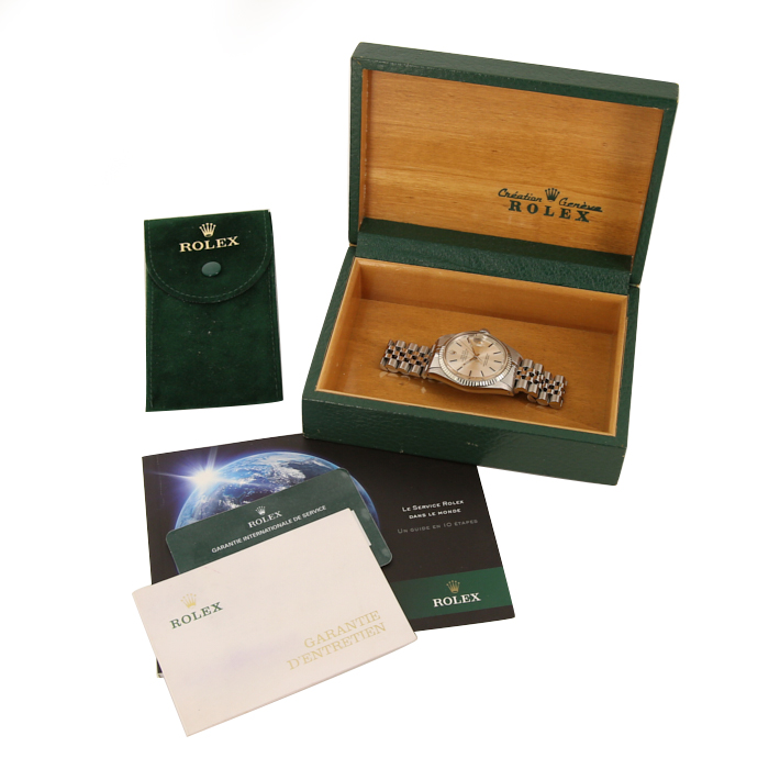 Montre Rolex Datejust en acier et or blanc 14k Ref :  1601 Vers  1965 - Detail D2