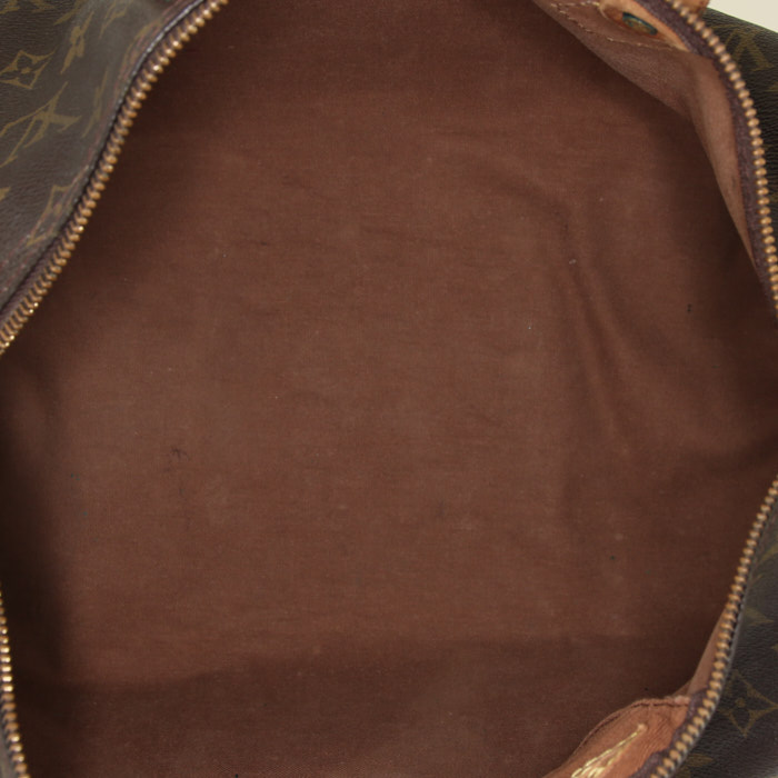 Bolso de mano Louis Vuitton Looping modelo pequeño en lona Monogram y cuero natural - Detail D2