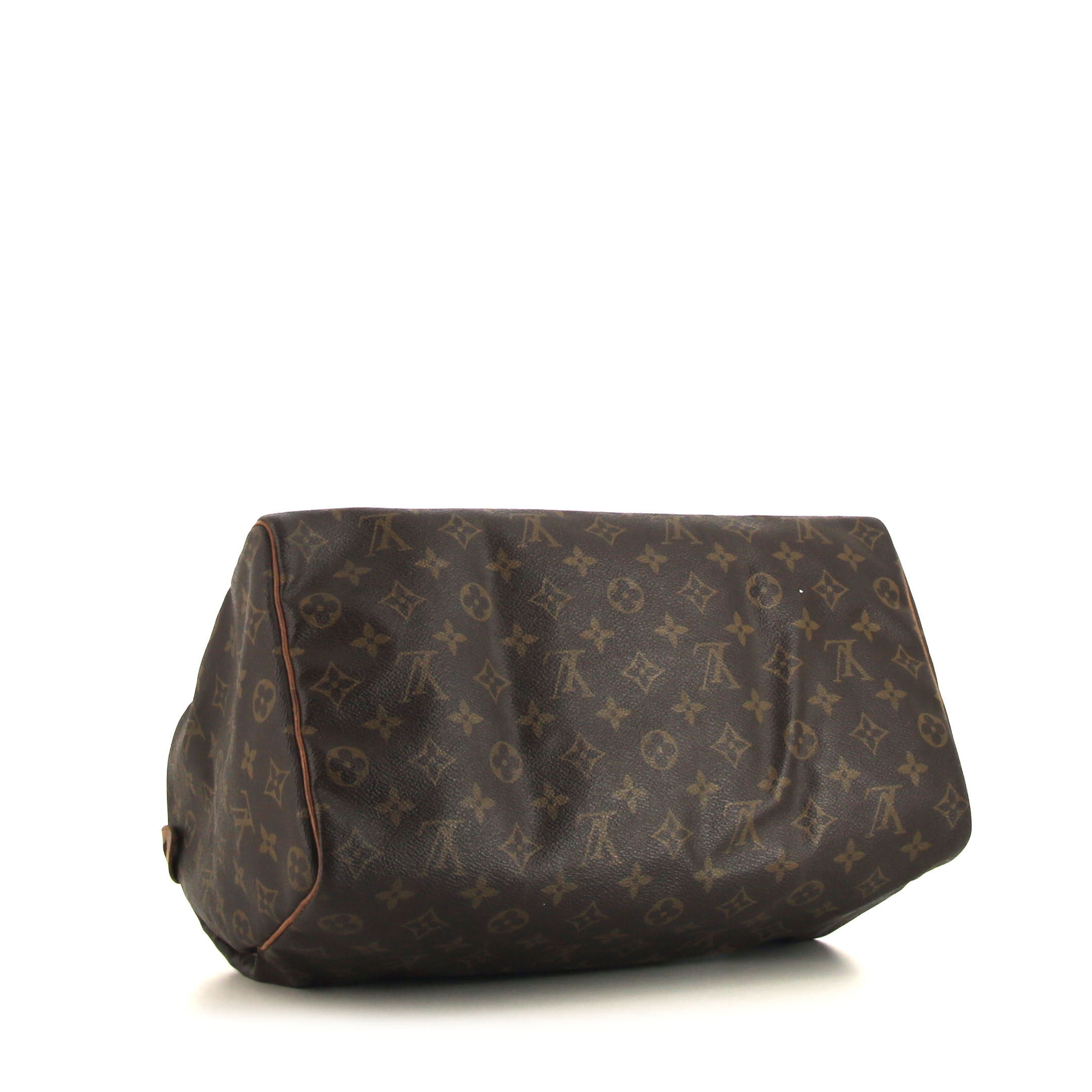 Bolso de mano Louis Vuitton Looping modelo pequeño en lona Monogram y cuero natural - Detail D4
