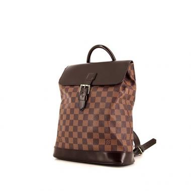 Zaino Louis Vuitton Soho in tela a scacchi ebana e pelle marrone
