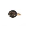 Pomellato Tabou ring in pink gold,  silver and smoked quartz - 00pp thumbnail