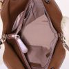 Dior Granville handbag in beige canvas cannage and brown leather - Detail D3 thumbnail