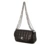 Chanel Choco bar bag worn on the shoulder or carried in the hand in black quilted leather - 00pp thumbnail