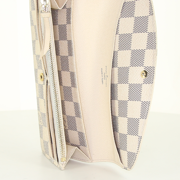 Louis Vuitton Emilie wallet in azur damier canvas - Detail D2