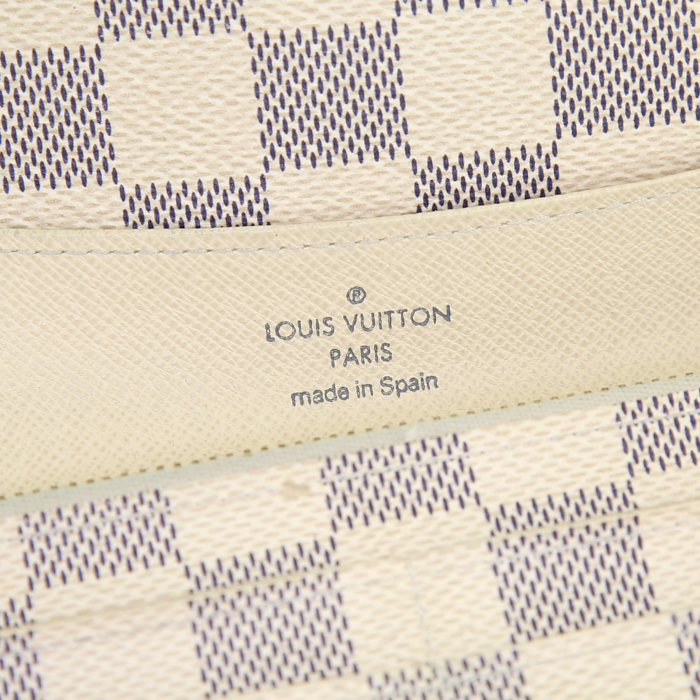 Louis Vuitton Emilie wallet in azur damier canvas - Detail D3