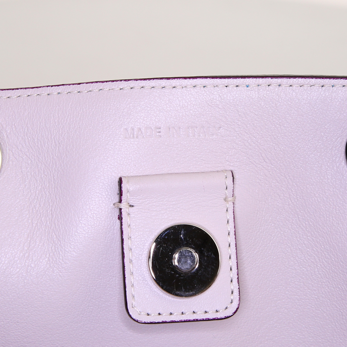 Dior Diorissimo medium model handbag in turquoise grained leather - Detail D5