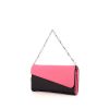 Dior Diorissimo handbag in fushia pink and black leather - 00pp thumbnail