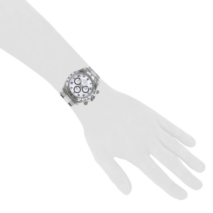 Montre Rolex Daytona en or blanc Ref :  116509 Vers  2006 - Detail D1