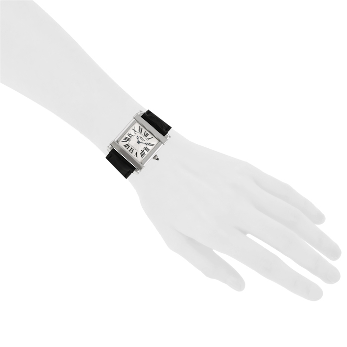 Cartier Tank Chinoise watch in platinium Ref: 2685H Circa 2000 - Detail D1