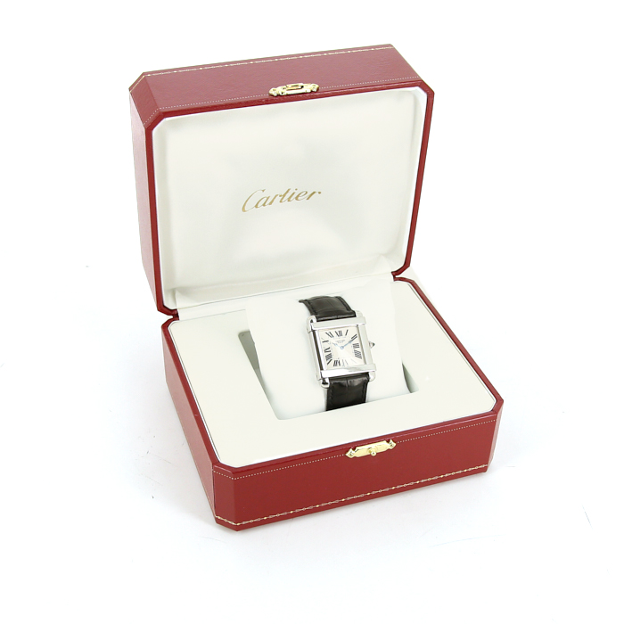 Cartier Tank Chinoise watch in platinium Ref: 2685H Circa 2000 - Detail D3