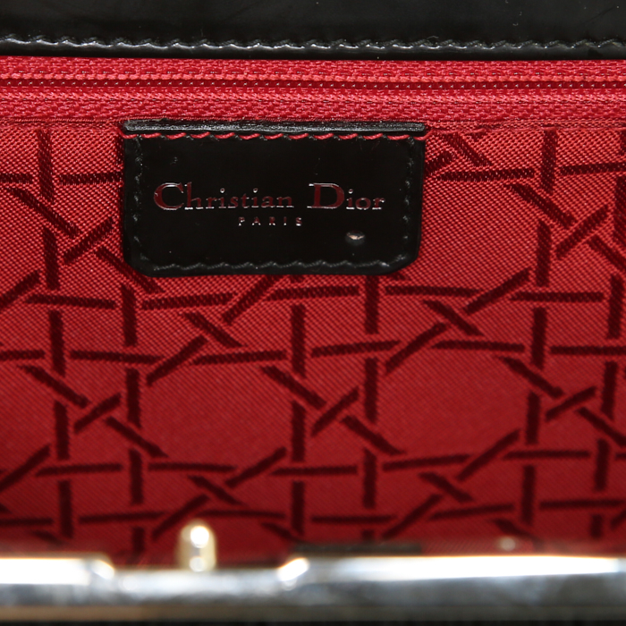 Dior Vintage en cuir vernis noir - Detail D3