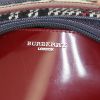 Burberry handbag in blue jean and beige canvas and burgundy - Detail D3 thumbnail