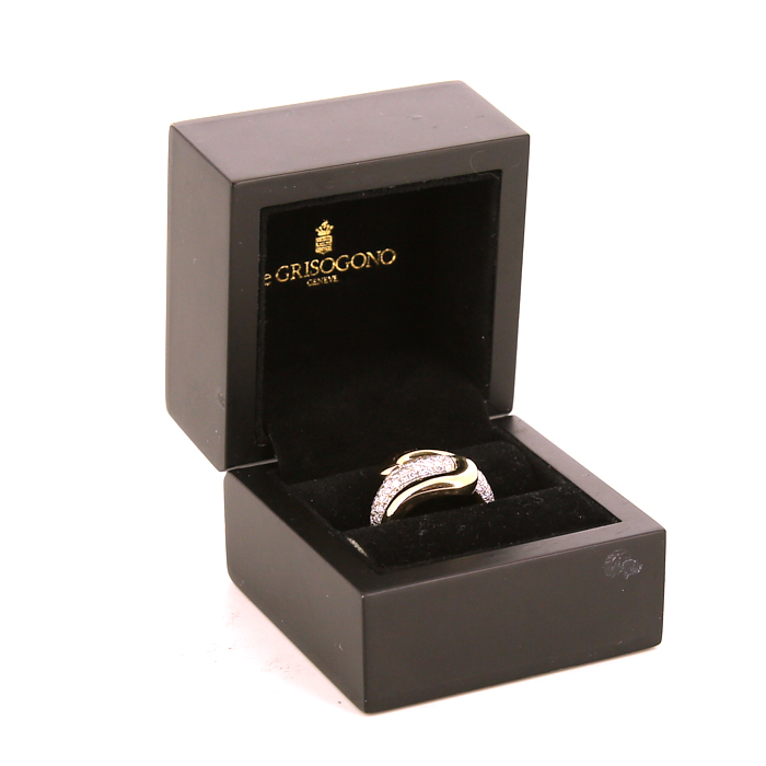 Bague ajourée De Grisogono en or jaune et diamants - Detail D2