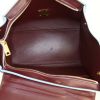 Celine Trapeze small model handbag in burgundy leather and light blue suede - Detail D3 thumbnail