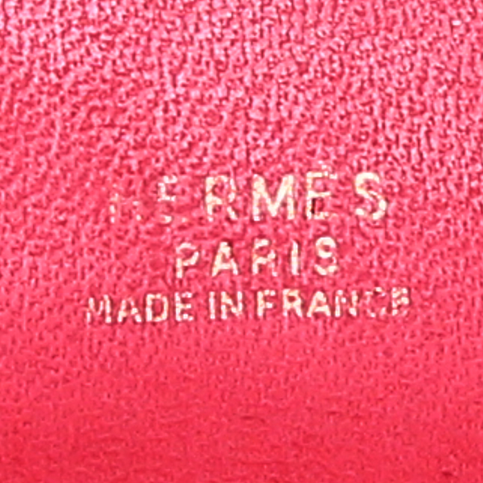 Bolso de mano Hermes Bolide en cuero Ardenne rojo - Detail D4