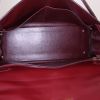 Bolso de mano Hermès Kelly en cuero box color burdeos - Detail D2 thumbnail