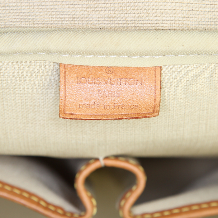 Bolso de mano Louis Vuitton Deauville en lona Monogram revestida y cuero natural - Detail D3
