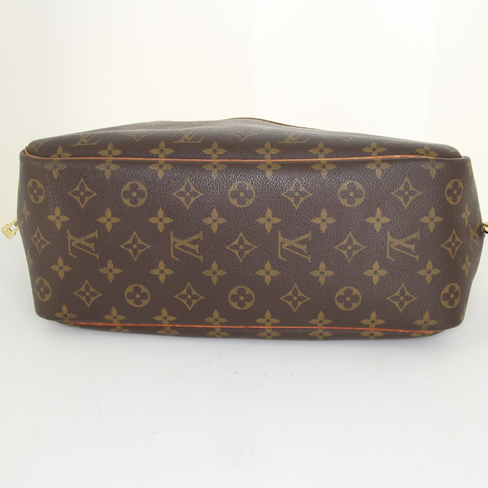 Bolso de mano Louis Vuitton Deauville en lona Monogram revestida y cuero natural - Detail D4