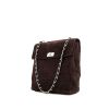 Chanel shoulder bag in brown quilted suede - 00pp thumbnail