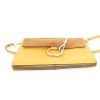 Chloé Faye handbag in brown suede and yellow mustard leather - Detail D4 thumbnail