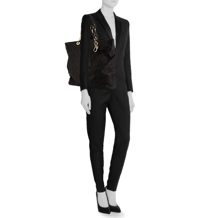 Borsa Dior Dior Soft modello grande in pelle cannage nera - Detail D1