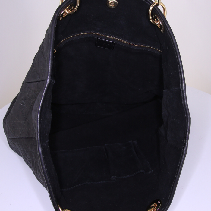 Borsa Dior Dior Soft modello grande in pelle cannage nera - Detail D2