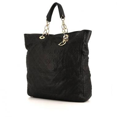 Borsa Dior Dior Soft modello grande in pelle cannage nera